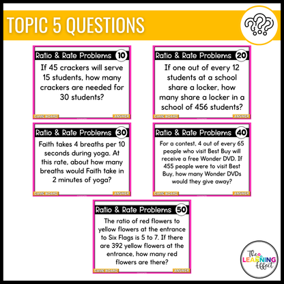 6th Grade Math Spiral Review #1 Game Show | End of Year Test Prep Activity