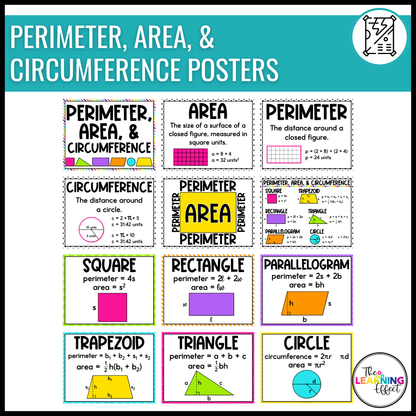 Upper Elementary Math Posters BUNDLE | Anchor Charts for 3rd, 4th, and 5th Grade