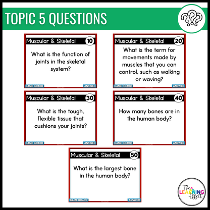 Human Body Systems Game Show | Science Review Test Prep Activity