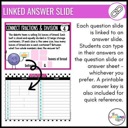 Fractions as Division Google Slides | 5th Grade Digital Task Cards Math Activity