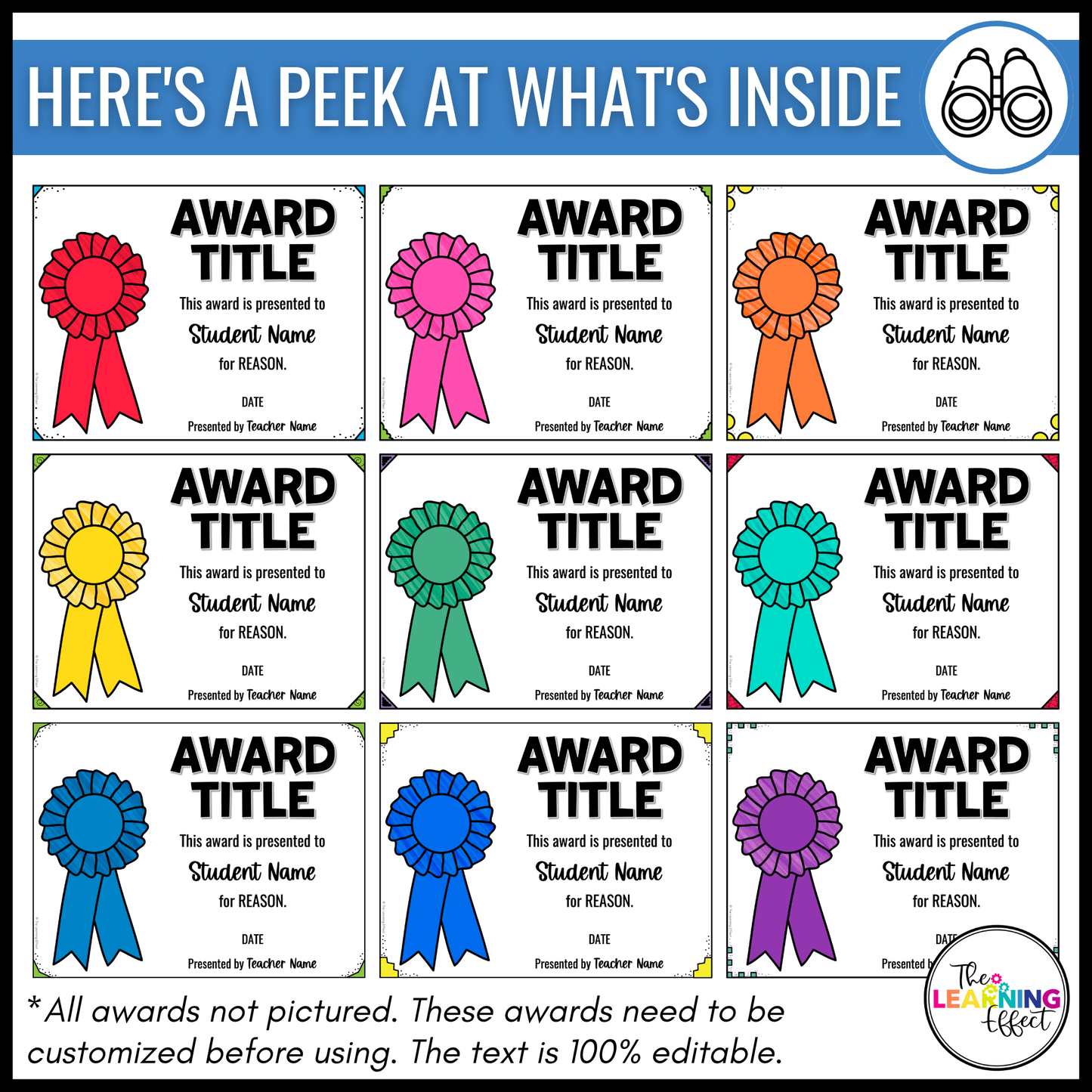 End of the Year Student Awards | Editable Certificate Templates