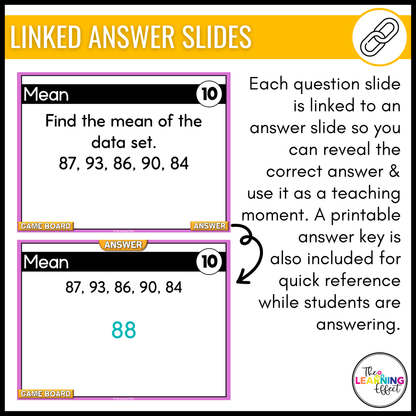 6th Grade Math Data and Statistics Game Shows BUNDLE | Test Prep Review Activities