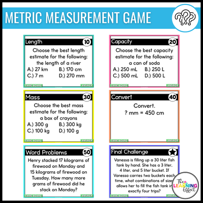4th Grade Math Geometry and Measurement Game Shows BUNDLE | Test Prep Review Activities