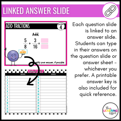 Adding and Subtracting Fractions Google Slides | 5th Grade Math Digital Task Cards