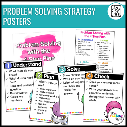 Upper Elementary Math Posters BUNDLE | Anchor Charts for 3rd, 4th, and 5th Grade