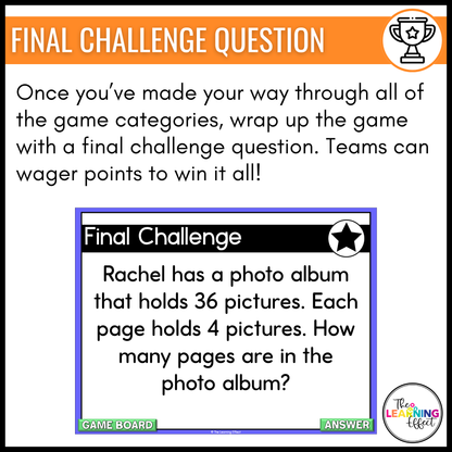 3rd Grade Math Spiral Review #2 Game Show | End of Year Test Prep Activity