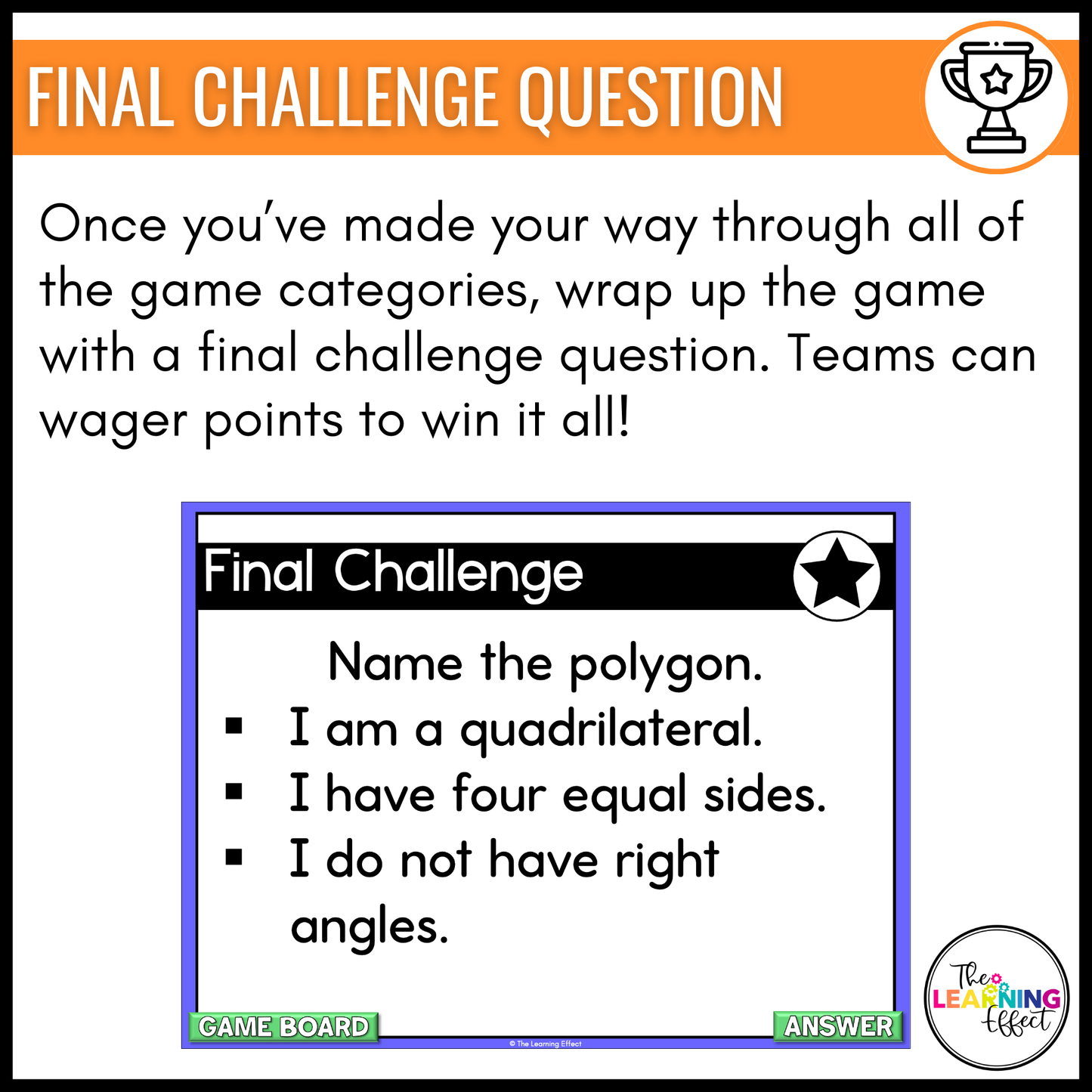 3rd Grade Math Spiral Review #3 Game Show | End of Year Test Prep Activity