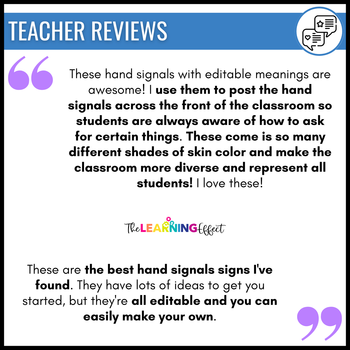 Hand Signals Editable Posters | Classroom and Behavior Management Signs