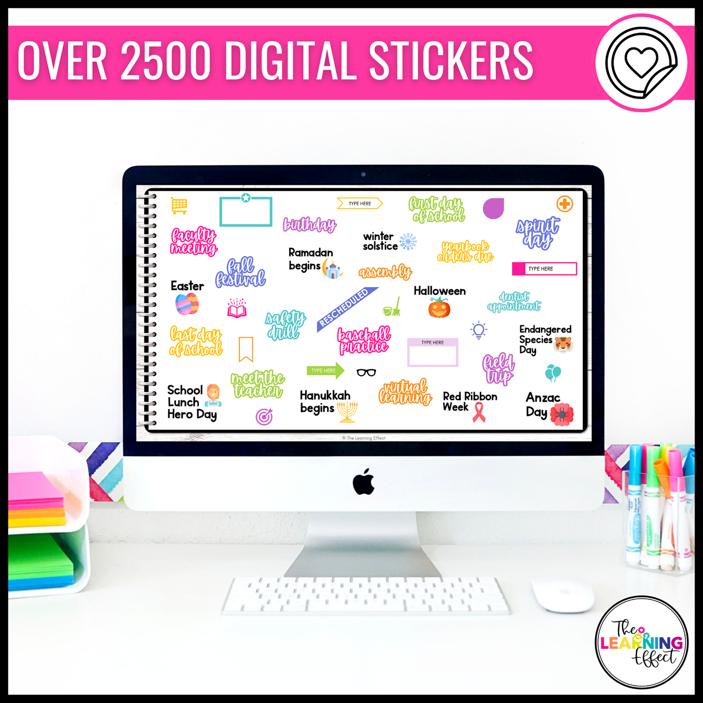 Editable Teacher Lesson Planner Binder 2026 Printable and Digital BUNDLE