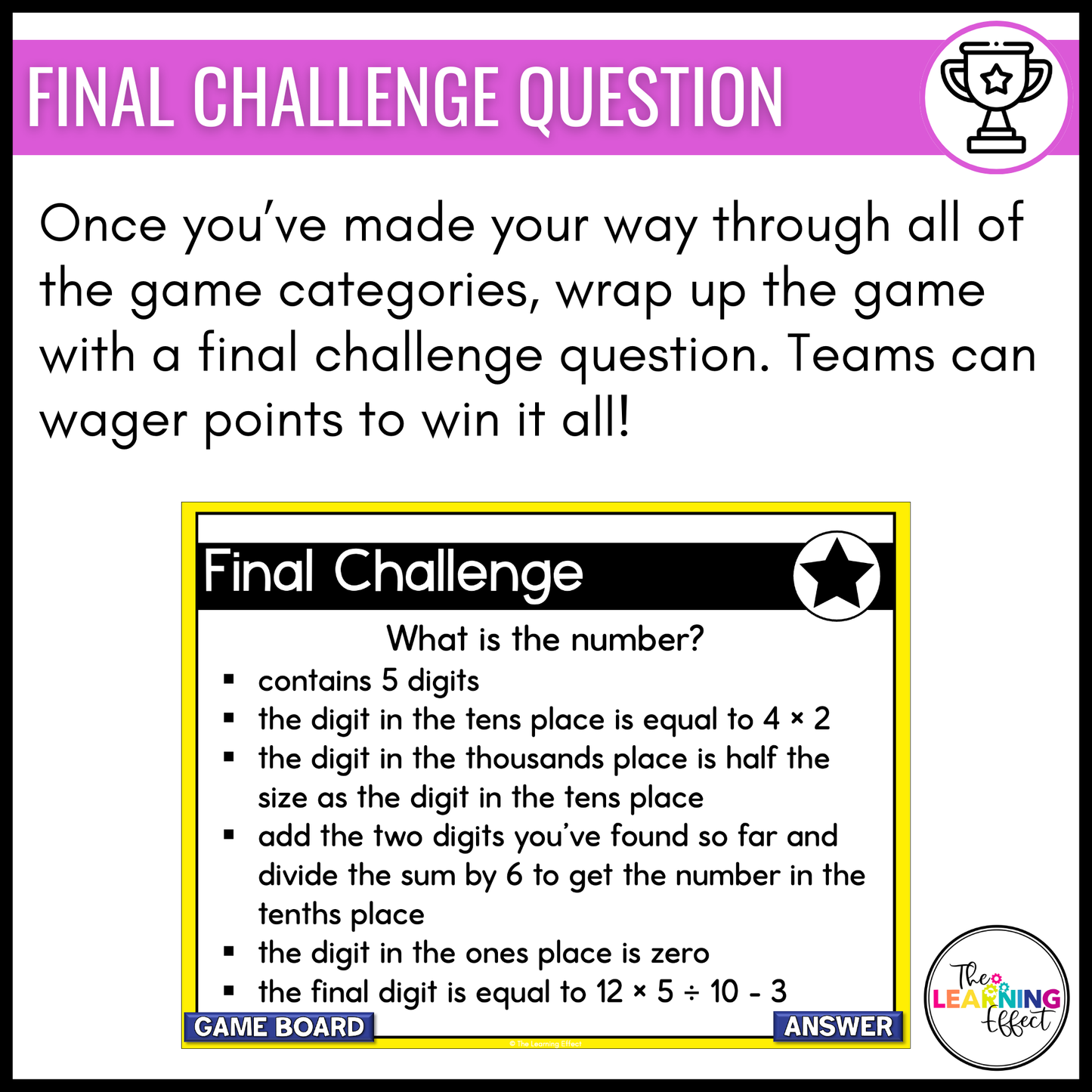 Decimal Place Value Game Show | 5th Grade Math Review Test Prep Activity