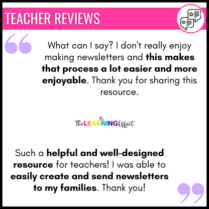 Classroom Newsletter Templates Editable | Weekly or Monthly Parent Communication