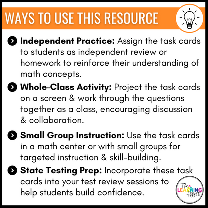 3rd Grade Math Spiral Review #1 Google Slides | Digital Task Cards Test Prep Activity