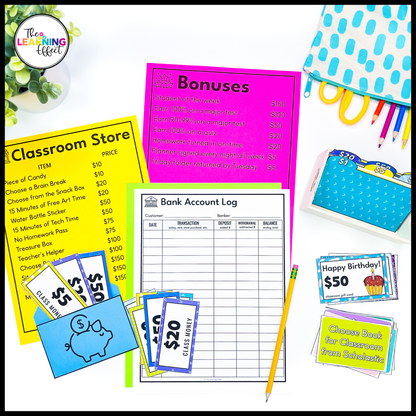 Classroom Economy System | Class Cash, Money, Jobs, Store Guide | Editable