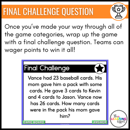 3rd Grade Math Spiral Review #1 Game Show | End of Year Test Prep Activity