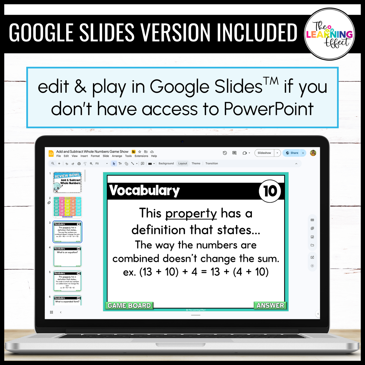 Adding and Subtracting Whole Numbers Game Show | 4th Grade Math Test Prep Activity