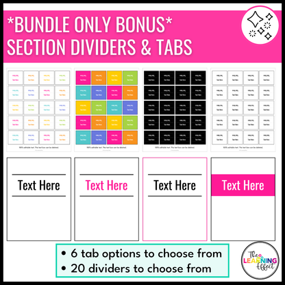 Editable Teacher Lesson Planner Binder 2026 Printable and Digital BUNDLE