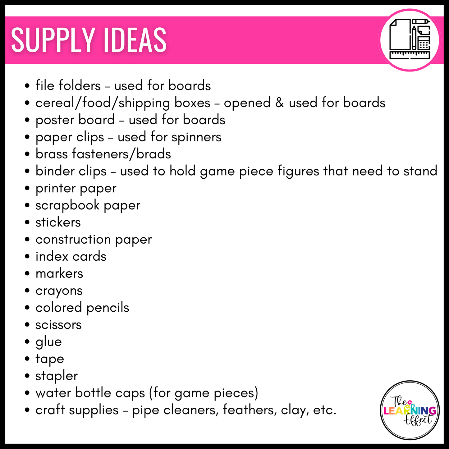 Create Your Own Board Game Project | Fun No Prep Activity | End of the Year