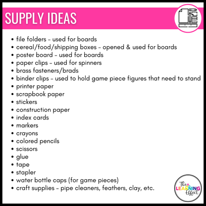 Create Your Own Board Game Project | Fun No Prep Activity | End of the Year