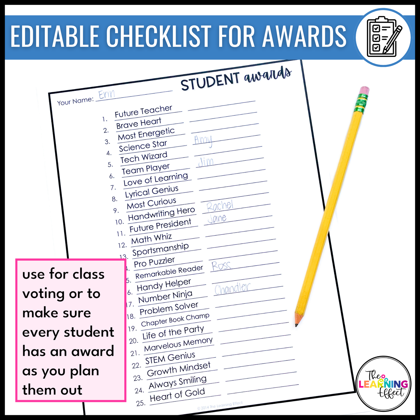 End of the Year Student Awards | Editable Certificate Templates