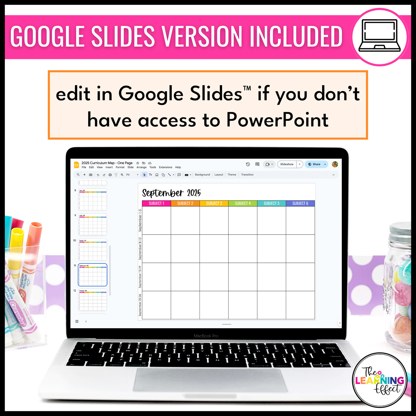 Curriculum Map and Pacing Guide Templates | Editable School Year Planning Calendar
