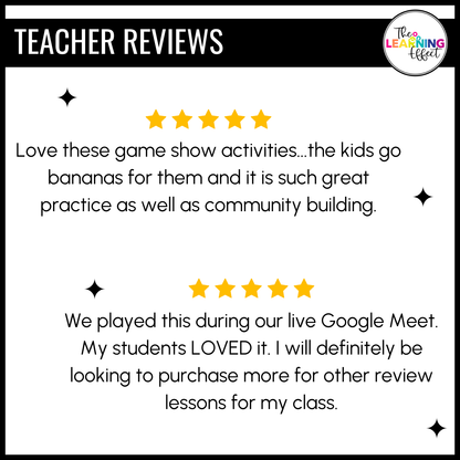 Multiplication and Division Game Show | 4th Grade Math Review Test Prep Activity