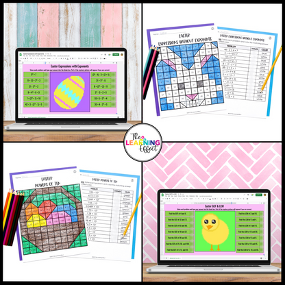 Holiday Math Color by Number and Pixel Art BUNDLE | Print and Digital Activities