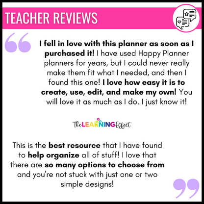 Editable Teacher Lesson Planner Binder 2026 Printable and Digital BUNDLE