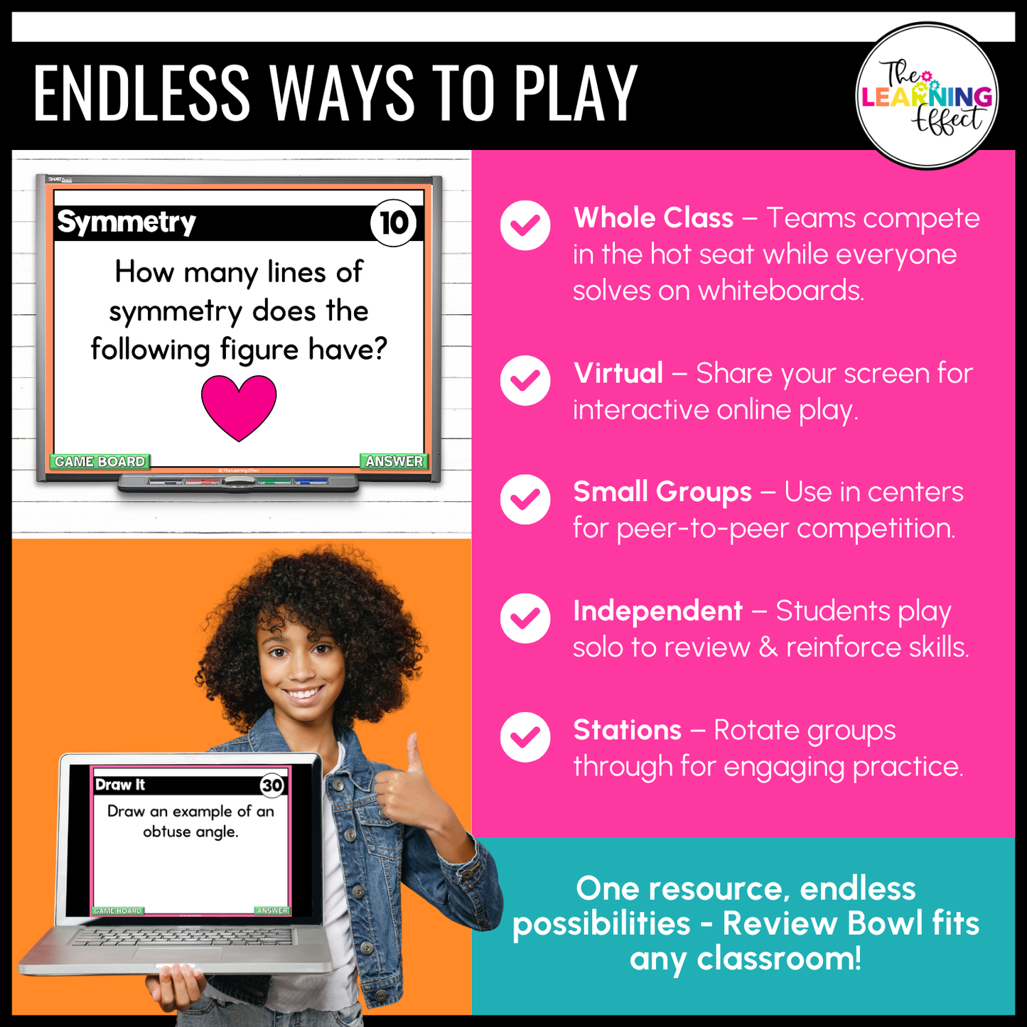 Geometry Game Show | 4th Grade Math Review Test Prep Activity