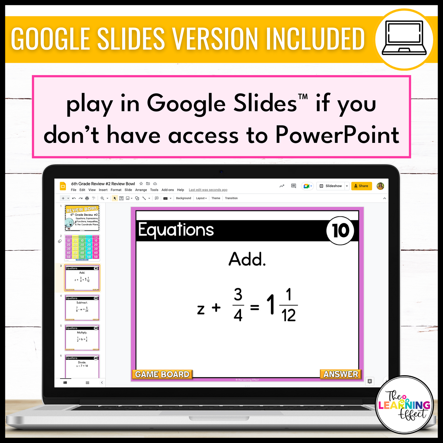 6th Grade Math Spiral Review #1-3 Game Shows BUNDLE | End of Year Test Prep Activities