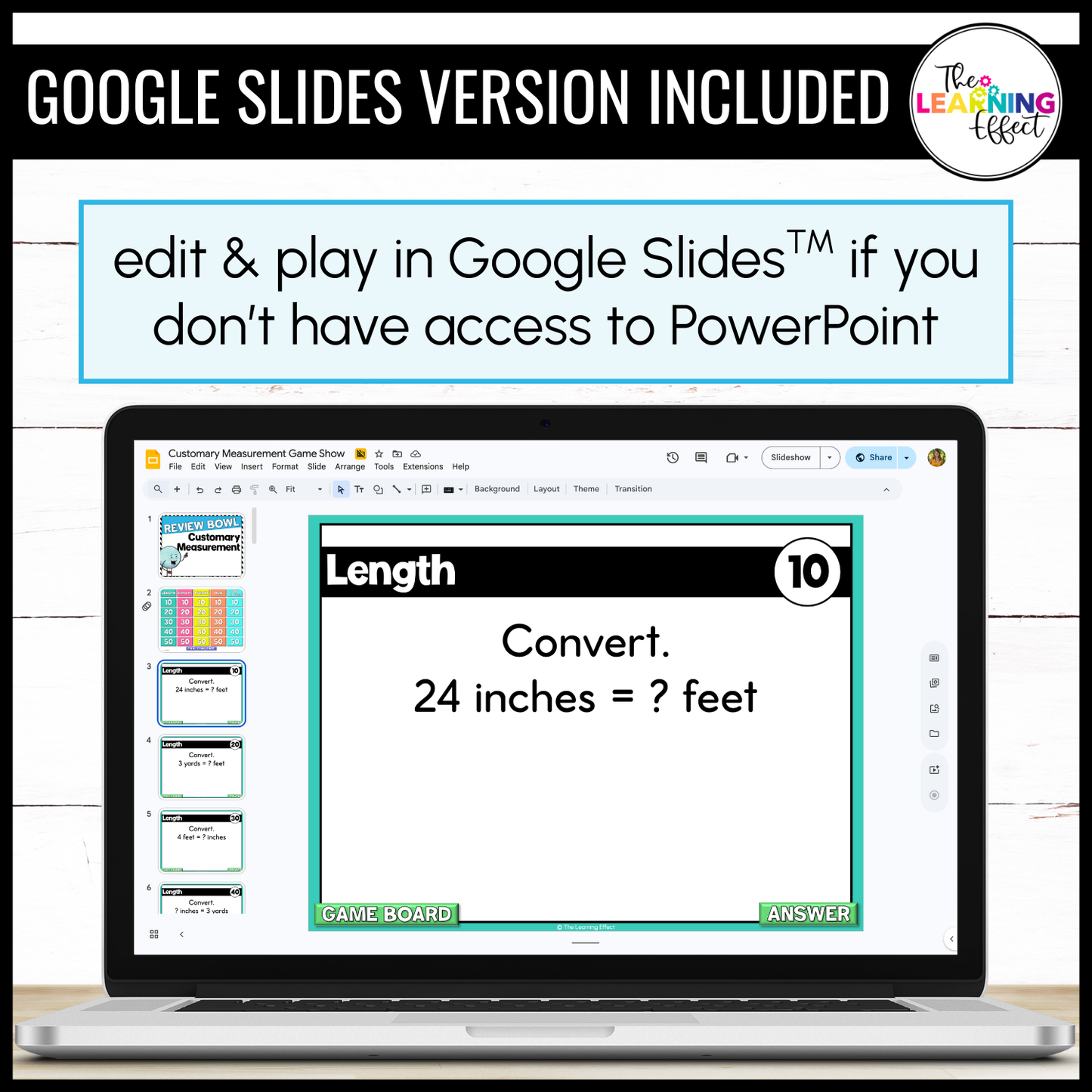 Customary Measurement Game Show | 4th Grade Math Review Test Prep Activity