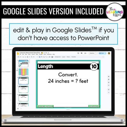 Customary Measurement Game Show | 4th Grade Math Review Test Prep Activity