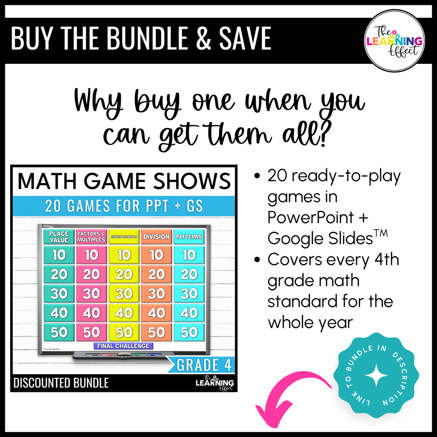 3rd Grade Math Spiral Review #1 Game Show | End of Year Test Prep Activity