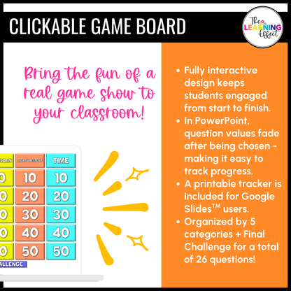 3rd Grade Math Spiral Review #1 Game Show | End of Year Test Prep Activity