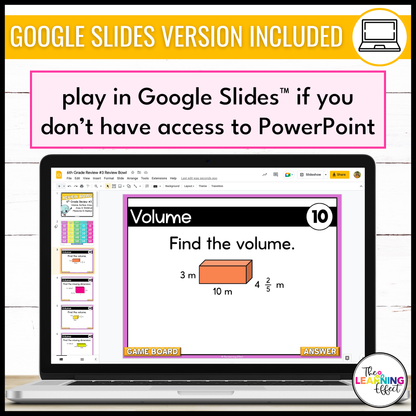 6th Grade Math Spiral Review #3 Game Show | End of Year Test Prep Activity