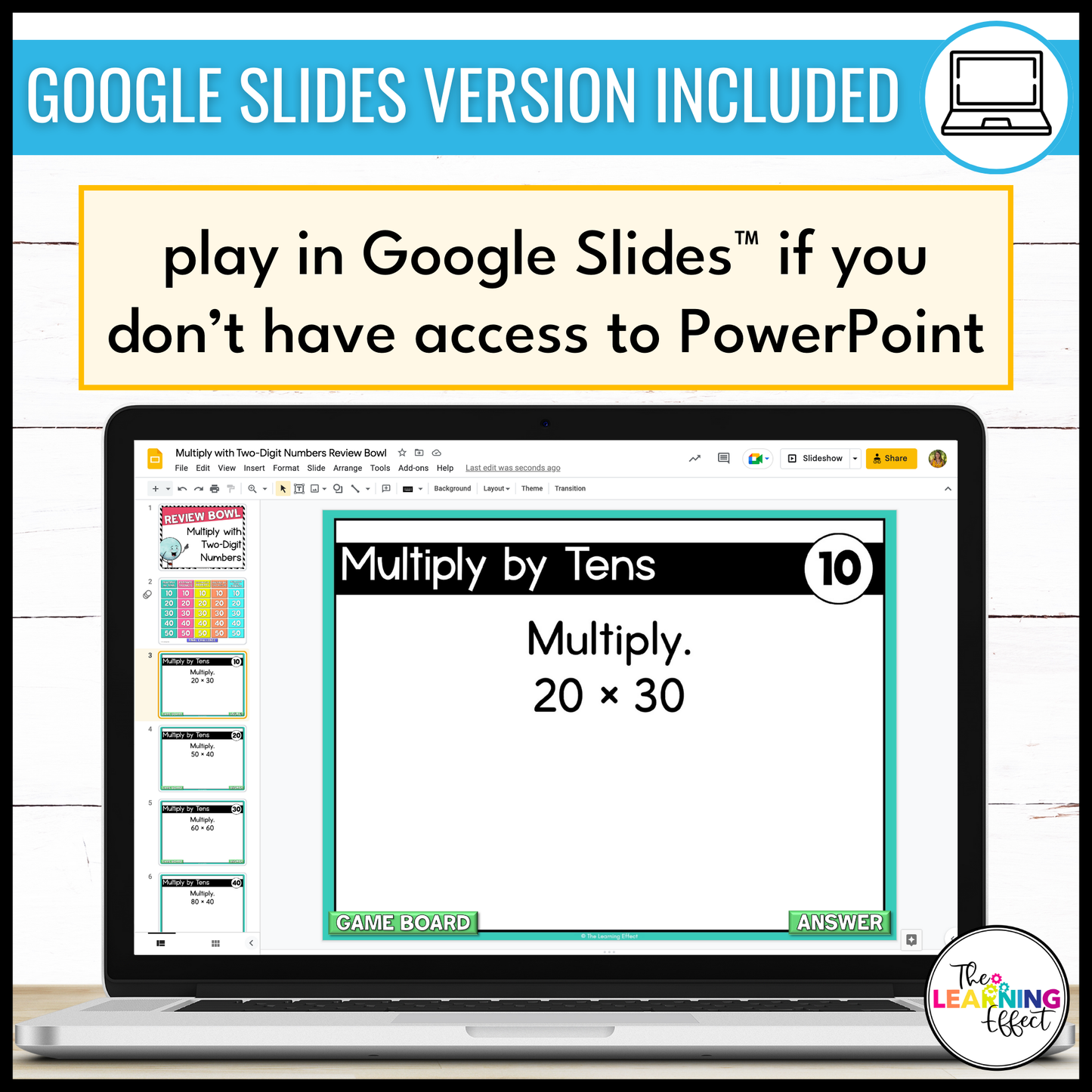 Multiply with Two-Digit Numbers Game Show | 4th Grade Multiplication Activity