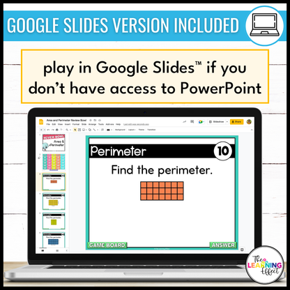 Area and Perimeter Game Show | 4th Grade Math Review Test Prep Activity