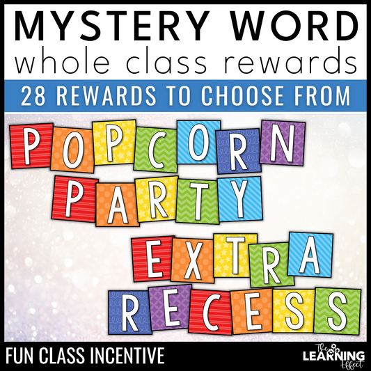 Whole Class Reward System | Mystery Word Classroom Behavior Management Incentive