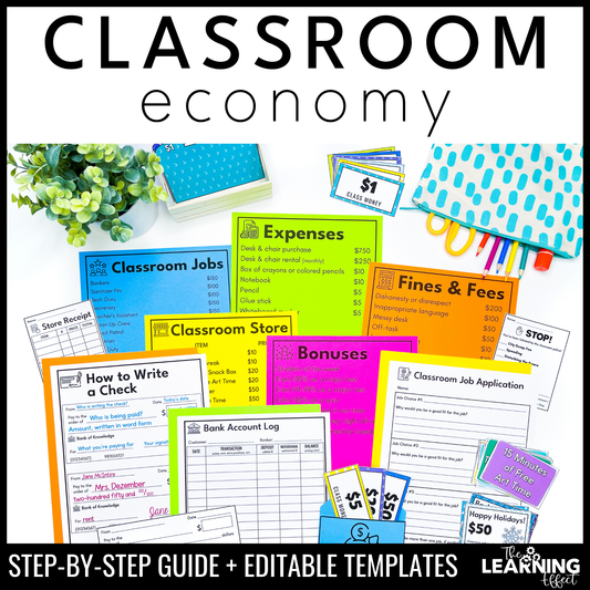 Classroom Economy System | Class Cash, Money, Jobs, Store Guide | Editable
