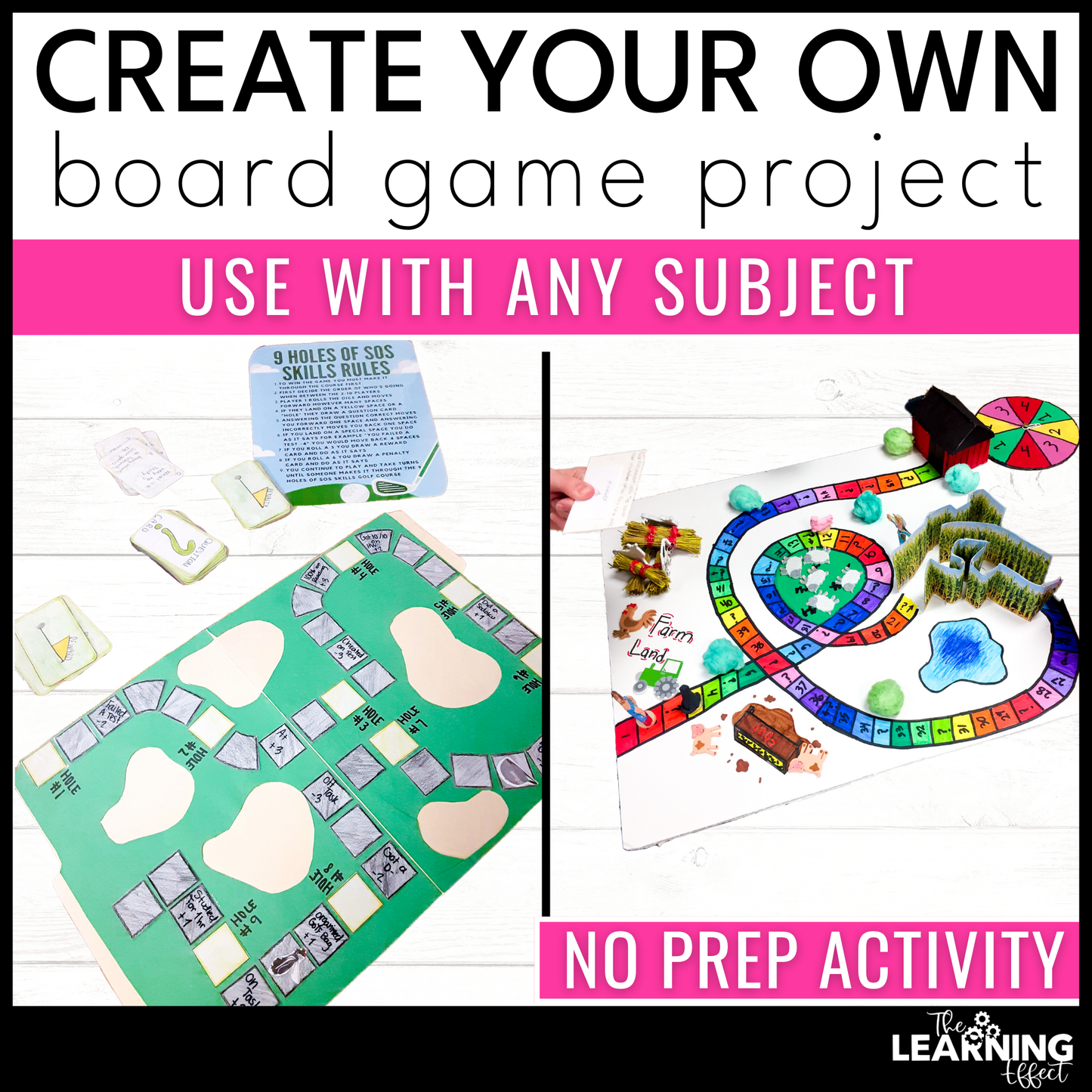 Create Your Own Board Game Project | Fun No Prep Activity | End of the Year