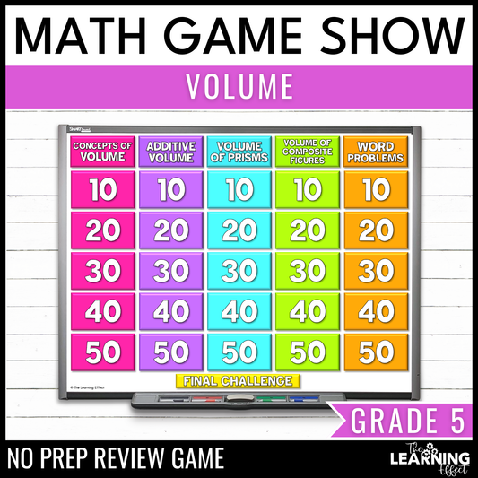 Volume Game Show | 5th Grade Math Review Test Prep Activity