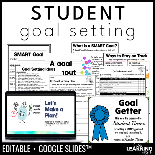 Student Goal Setting | Back to School | First Week of School Activity