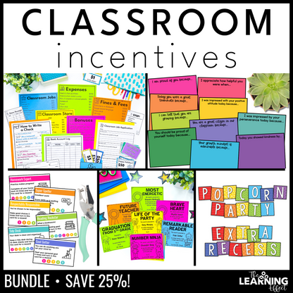 Classroom Incentives BUNDLE | Whole Class and Student Behavior Management