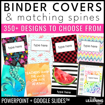 Editable Teacher Binder Covers and Spines for Planners and Classroom Organization