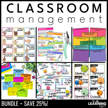 Classroom and Behavior Management BUNDLE | Posters, Punch Cards, Notes, Awards