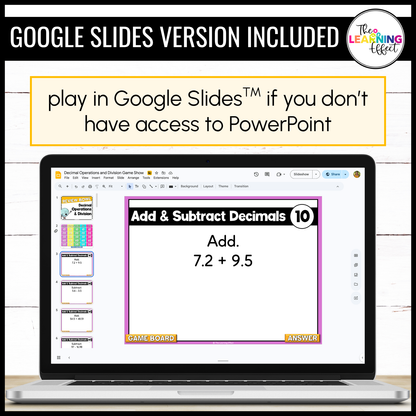 Decimal Operations and Division Game Show | 6th Grade Math Test Prep Activity | FREE