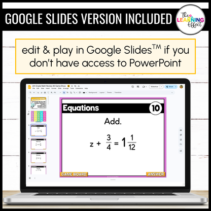 6th Grade Math Spiral Review #2 Game Show | End of Year Test Prep Activity
