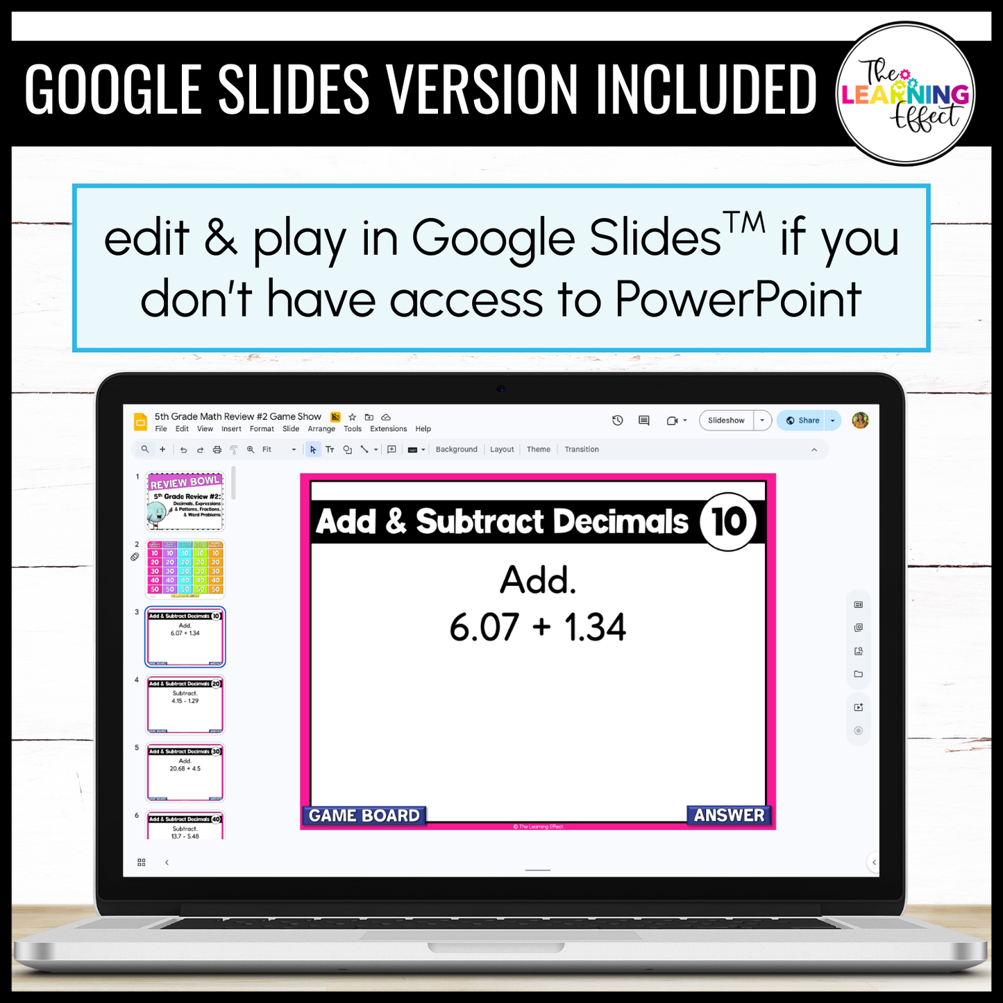 5th Grade Math Spiral Review #2 Game Show | End of Year Test Prep Activity