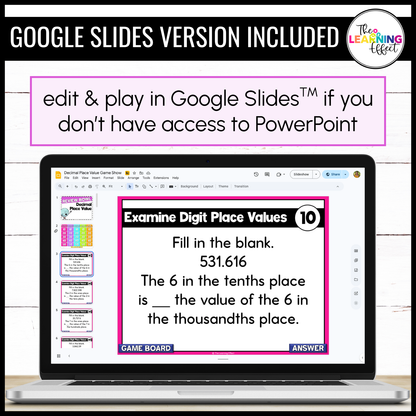 Decimal Place Value Game Show | 5th Grade Math Review Test Prep Activity
