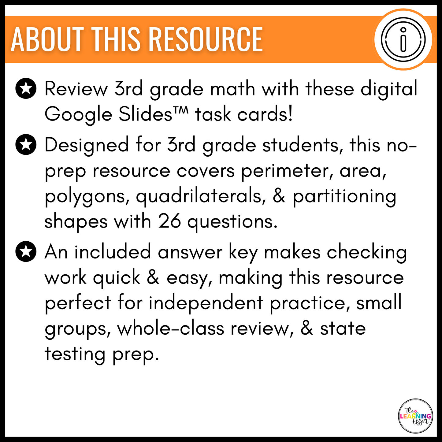 3rd Grade Math Spiral Review #3 Google Slides | Digital Task Cards Test Prep Activity