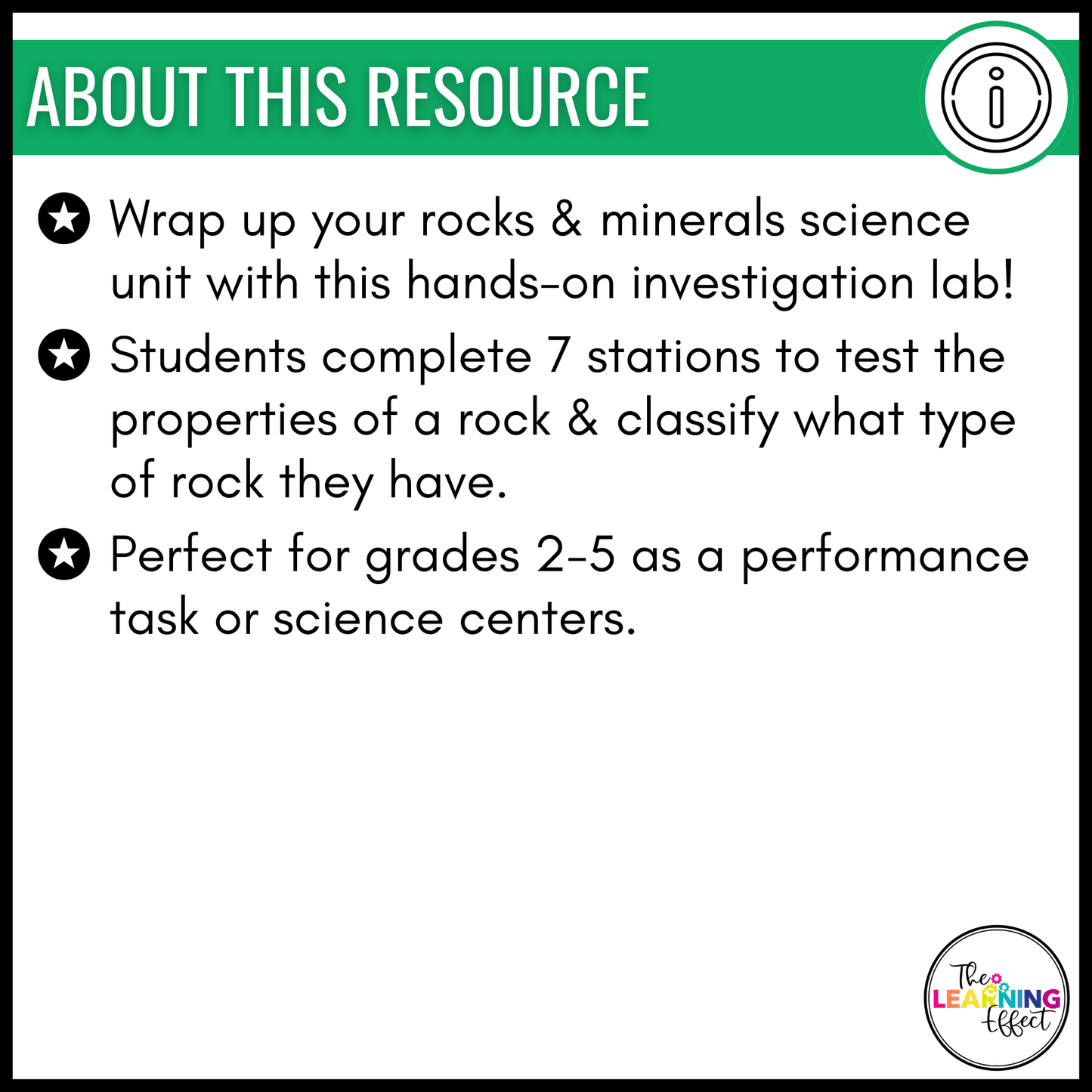 Rocks and Minerals Activities Hands-On Science Investigation Lab
